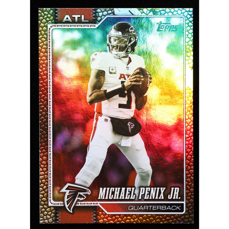 2026 Topps Flagship Michael Penix Jr. #8 Football Leather Foil front