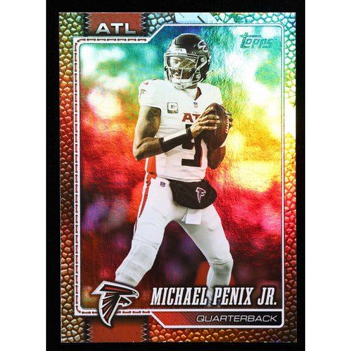 2026 Topps Flagship Michael Penix Jr. #8 Football Leather Foil front