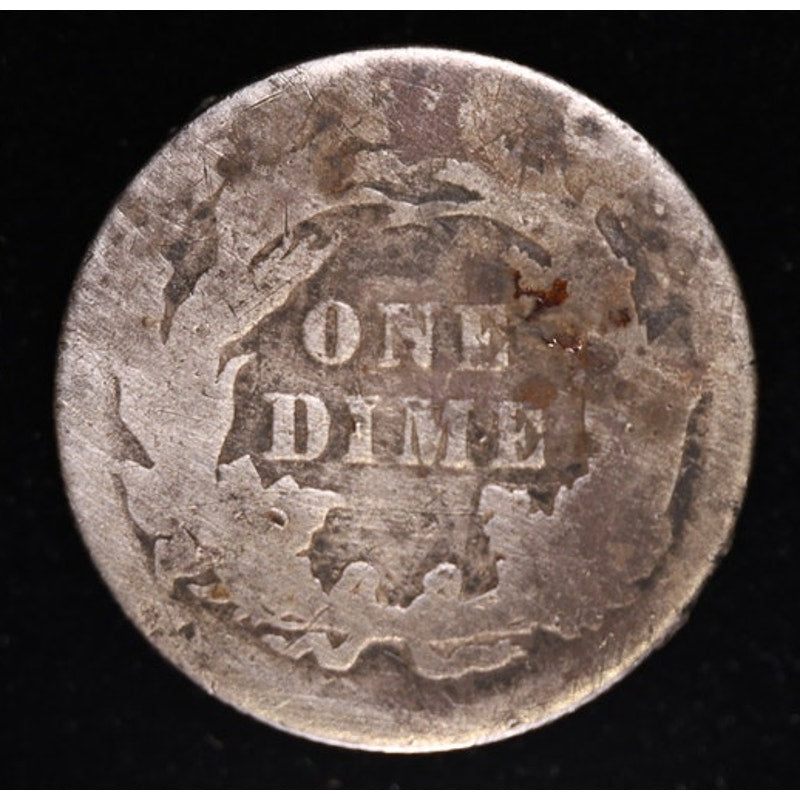 1889 Seated Liberty Dime 90 Percent Silver Coin Obverse