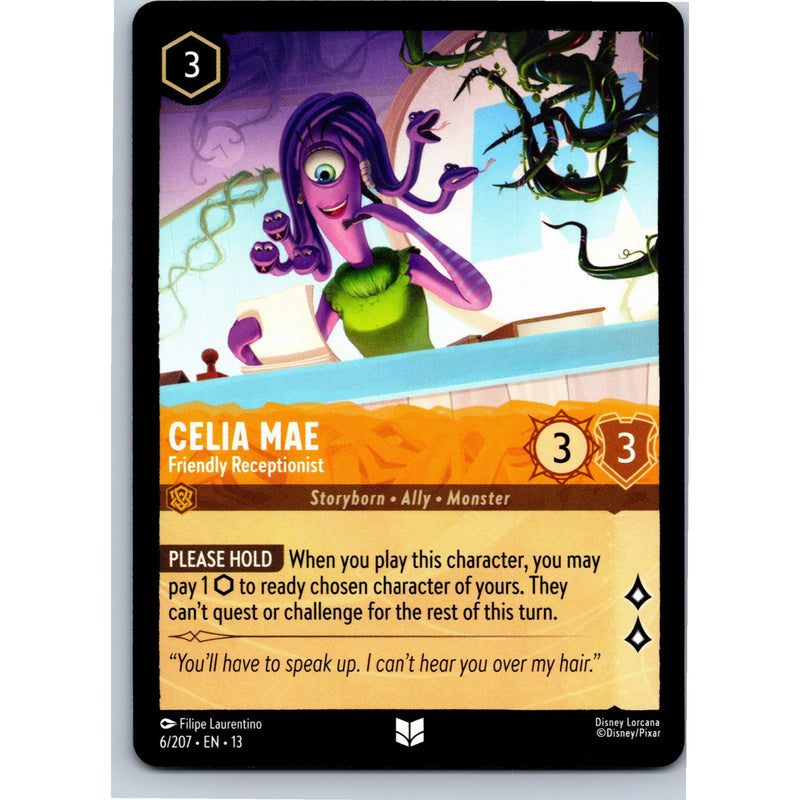 Disney Lorcana Celia Mae - Friendly Receptionist 6/207 AOTV Uncommon Nonfoil NM