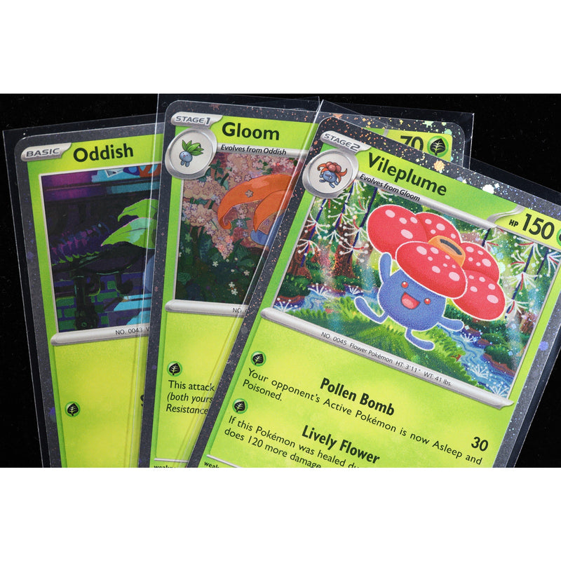 Pokemon Oddish Gloom Vileplume Phantasmal Flames Cosmos Holo Set