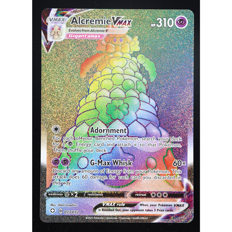 Pokemon Alcremie VMAX 073/072 Shining Fates Rainbow Rare English NM