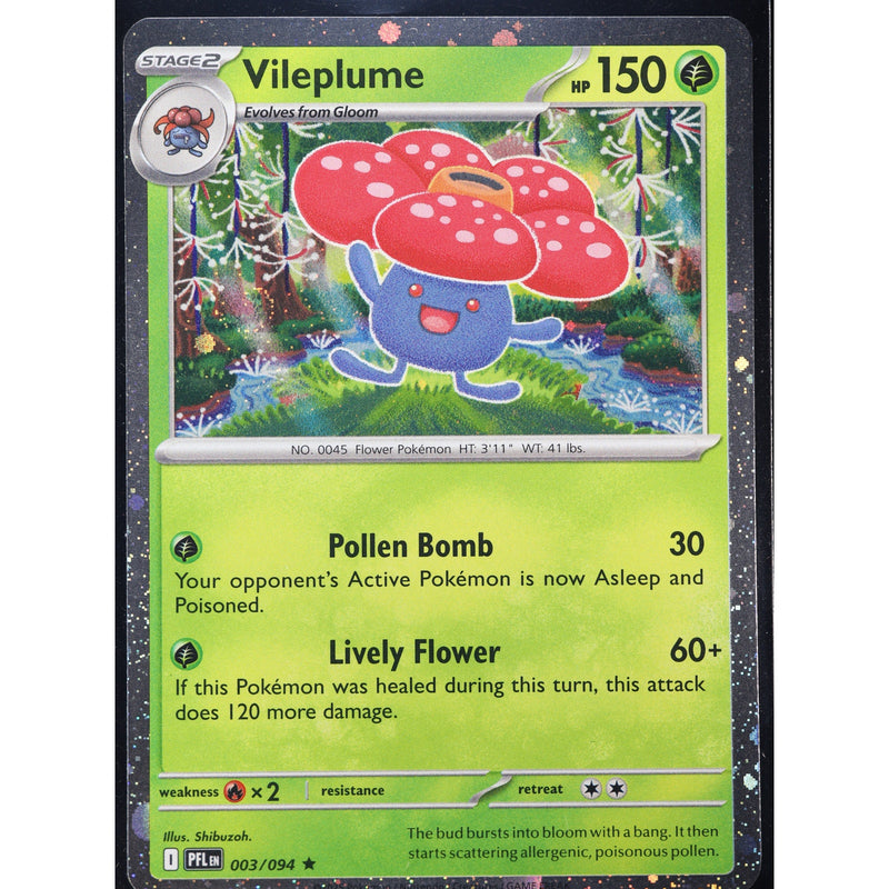 Pokemon Oddish Gloom Vileplume Phantasmal Flames Cosmos Holo Set