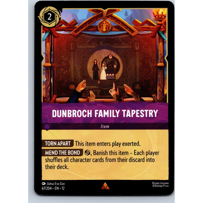 Disney Lorcana DunBroch Family Tapestry 67/204 WU Rare Nonfoil NM