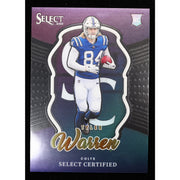 2025 Panini Select Certified Tyler Warren RC #8 Football Card front