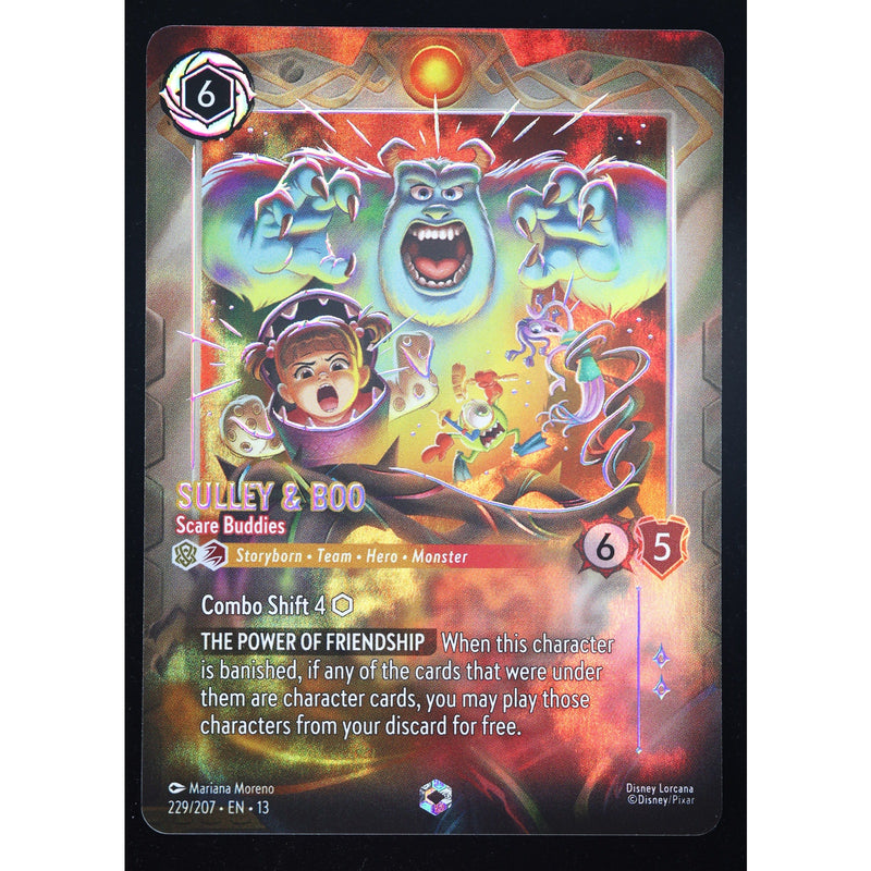 Disney Lorcana Sulley & Boo 229/207 Enchanted Foil Attack of the Vine – Near Mint