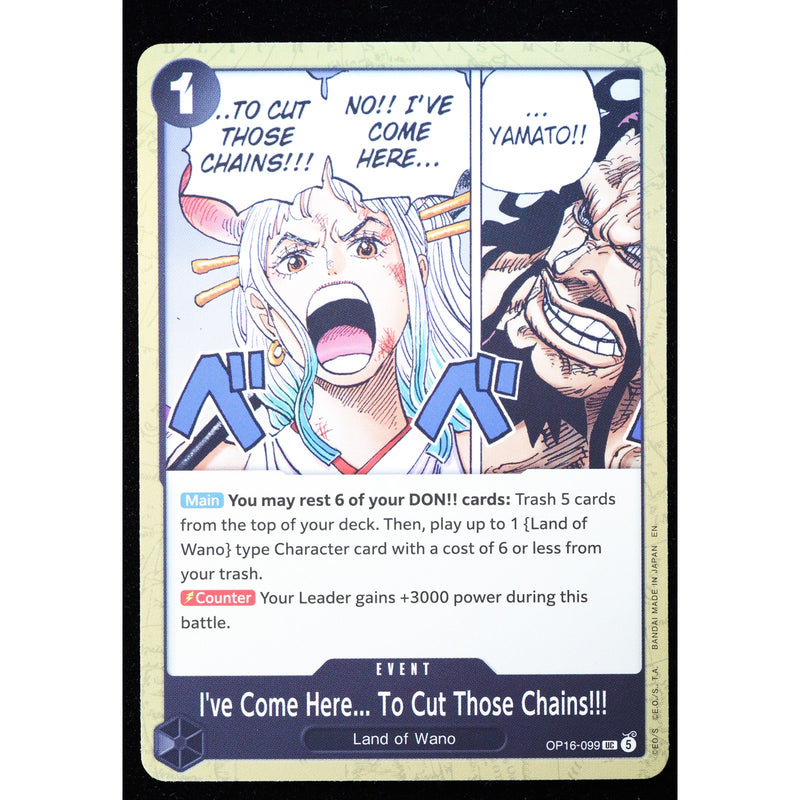 I've Come Here To Cut Those Chains OP16-099 One Piece card front