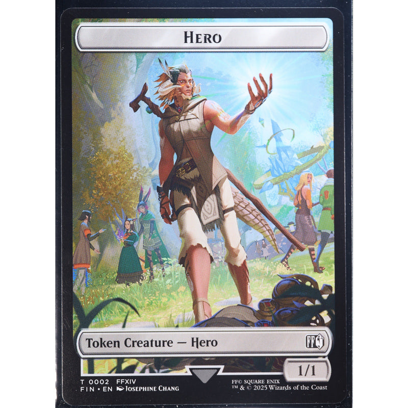 MTG Hero Wizard Double Sided Token Final Fantasy Foil English NM
