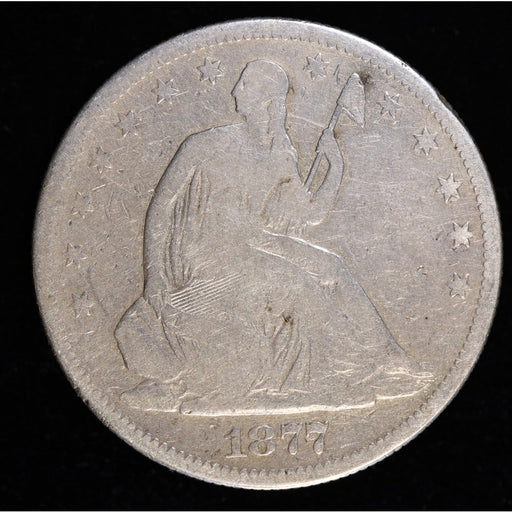 1877-S Seated Liberty Half Dollar Silver 50C Coin obverse