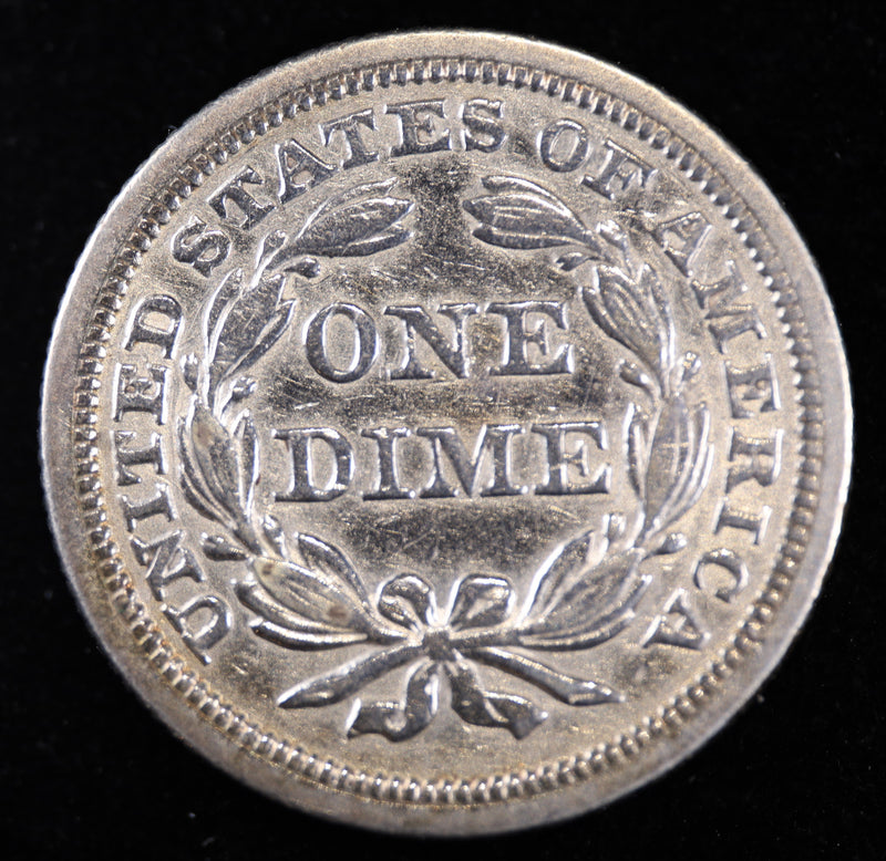1842 Seated Liberty Dime reverse with original luster