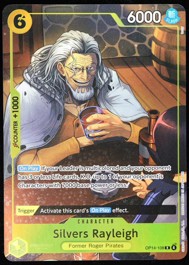 Silvers Rayleigh OP14-108 Illustration Box Vol. 7 Promo Foil One Piece Card Game card front