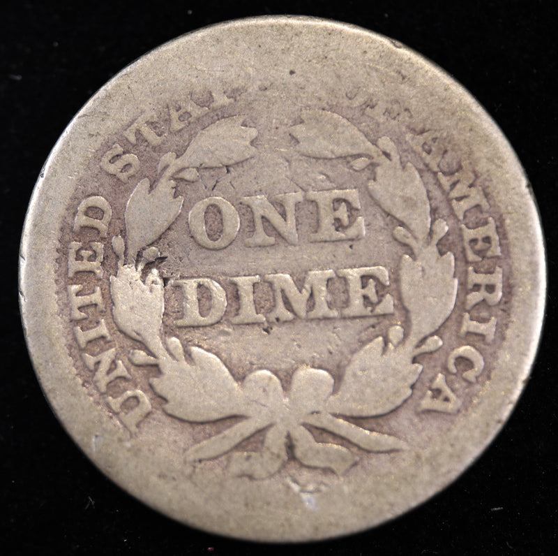 1853 Arrows Seated Liberty Dime reverse early silver coin