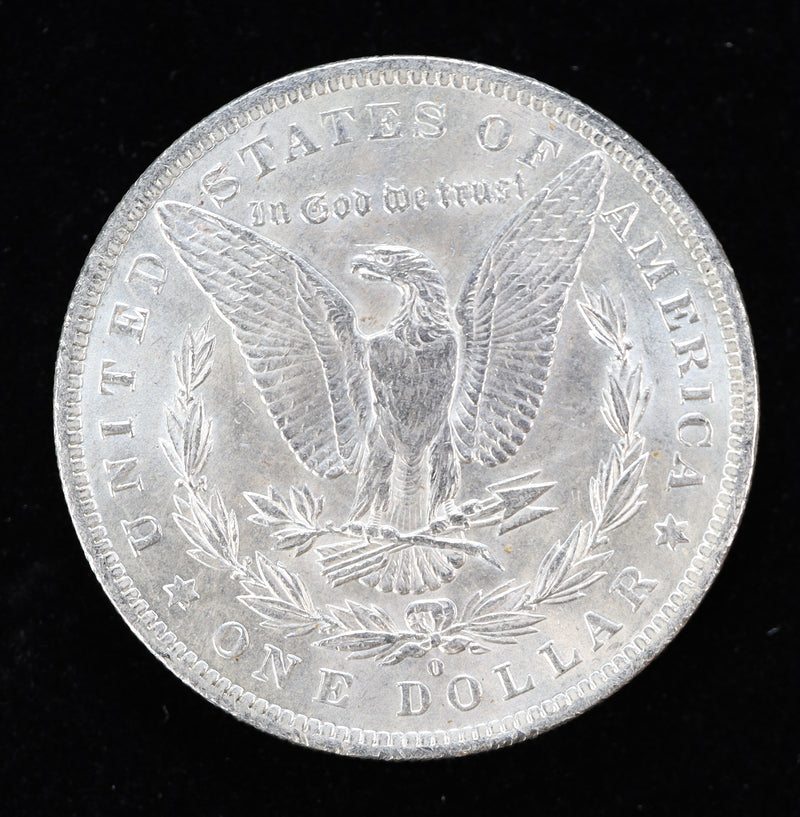 1884-O Morgan Silver Dollar BU MS62+ Strong Luster New Orleans Reverse