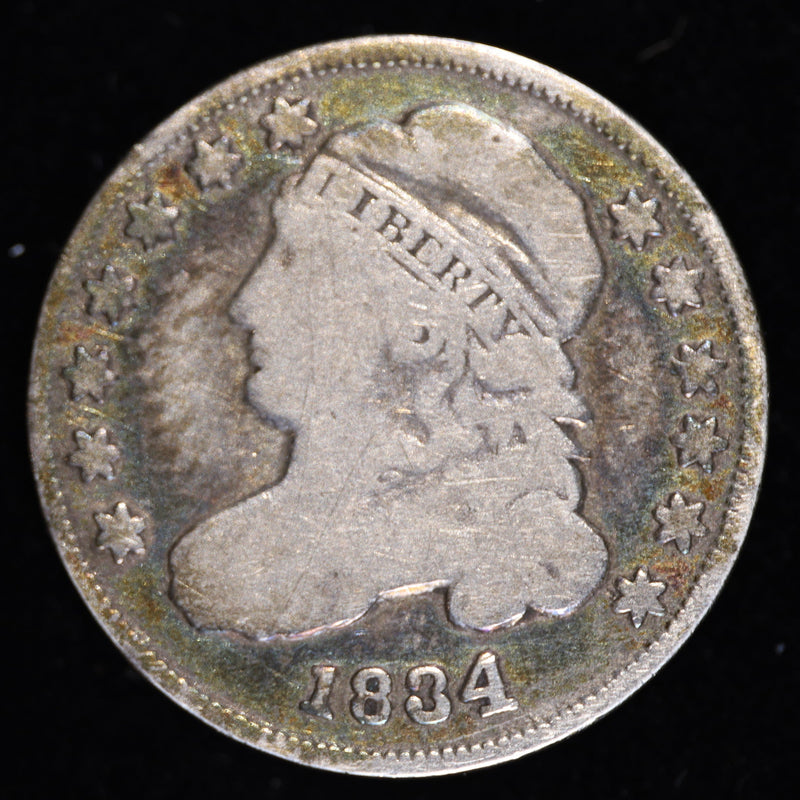 Toned 1834 Capped Bust Dime Obverse