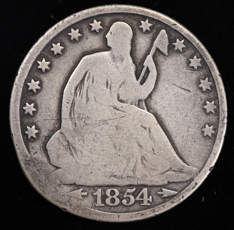 1854-O Seated Liberty Half Dollar Obverse