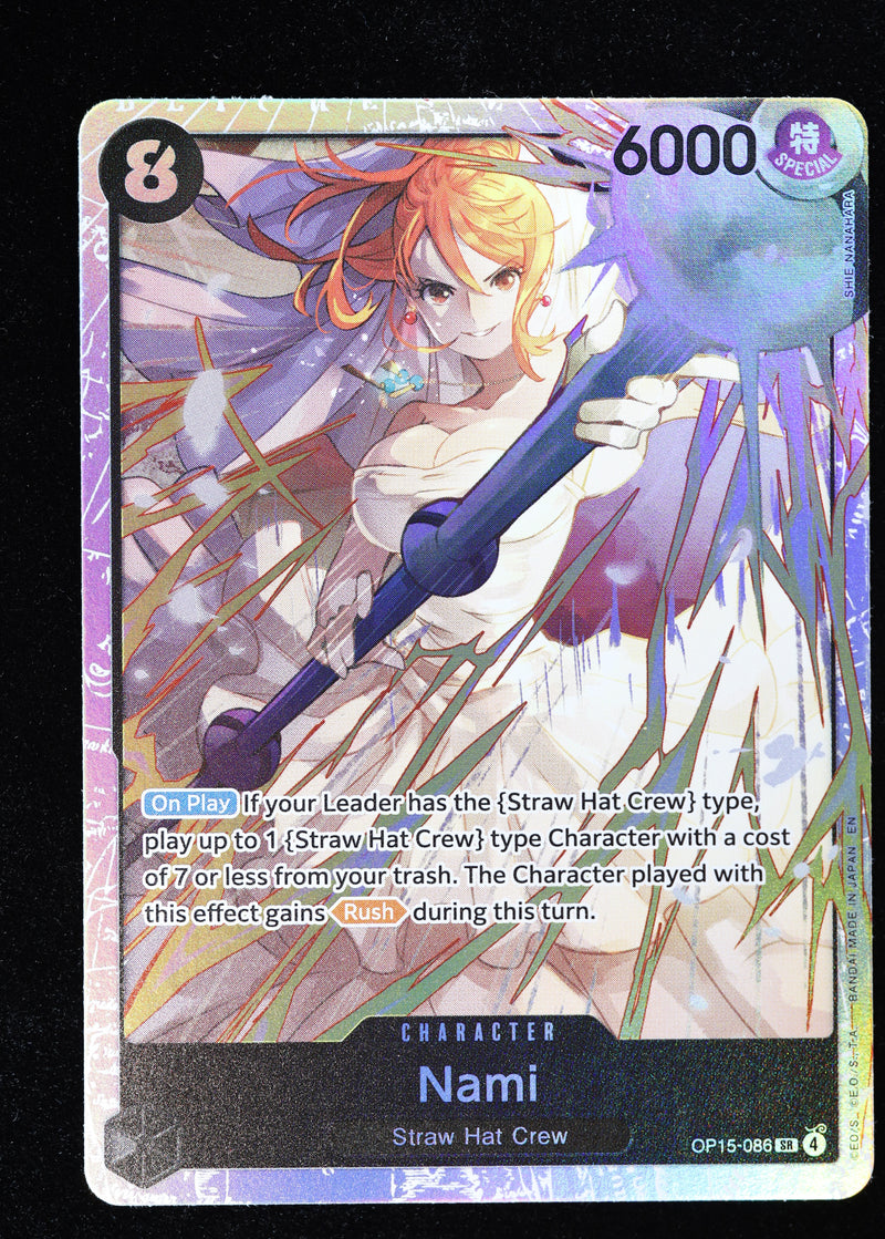 Nami OP15-086 Regular Art Foil One Piece Card Game card front