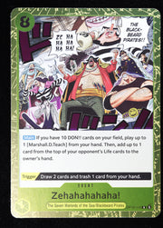 Zehahahahaha! OP16-116 Regular Art Foil One Piece Card Game card front