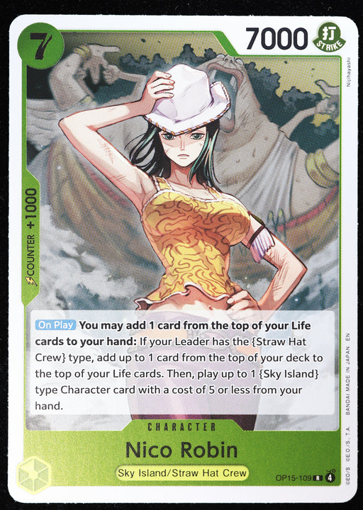 Nico Robin OP15-109 Regular Art Foil One Piece Card Game card front