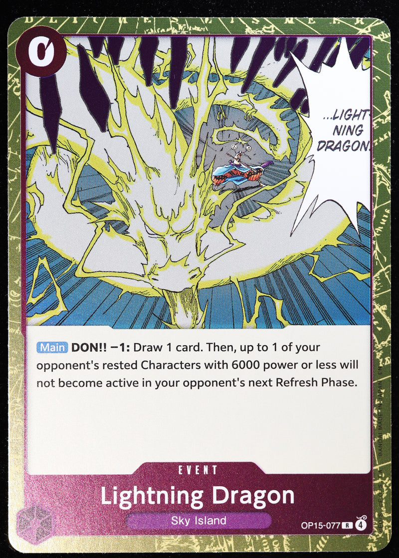 Lightning Dragon OP15-077 Regular Art Foil One Piece Card Game card front