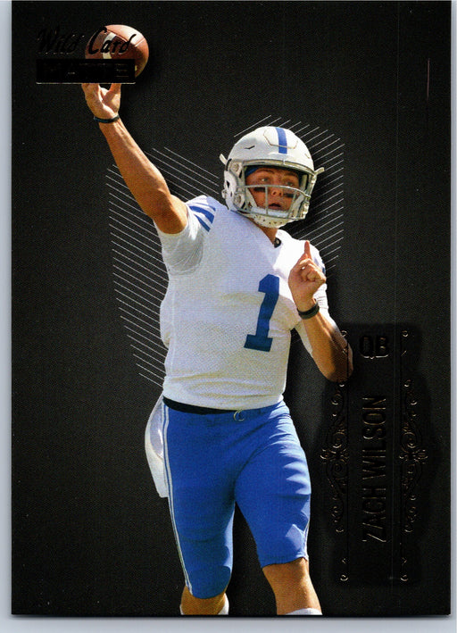 2021 Wild Card MATTE Zach Wilson LBC-2 Black football card front