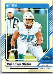 2024 Donruss Rashawn Slater #38 Blue Press Proof football card front