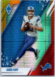 2021 Panini Phoenix Jared Goff #36 Fire Burst football card front