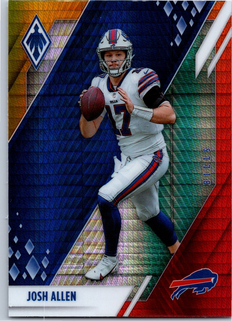 2021 Panini Phoenix Josh Allen #11 Fire Burst football card front