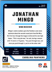 2024 Donruss Jonathan Mingo #217 football card back