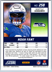 2024 Score Noah Fant #258 football card back