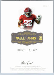 2021 Wild Card MATTE Najee Harris LBC-7 Limited Base Cards White football card back