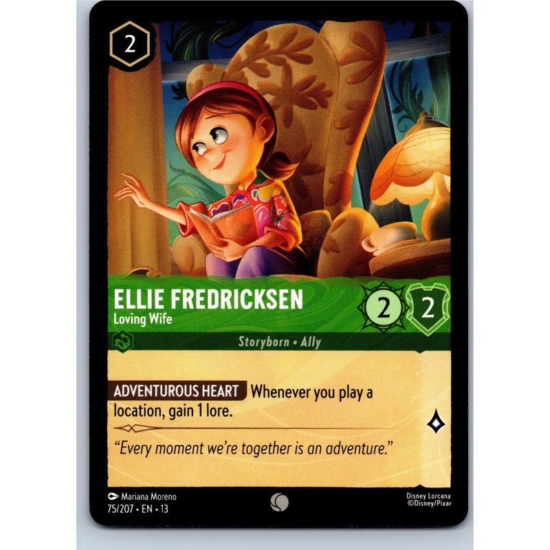 Disney Lorcana Ellie Fredricksen - Loving Wife 75/207 AOTV Common Nonfoil NM