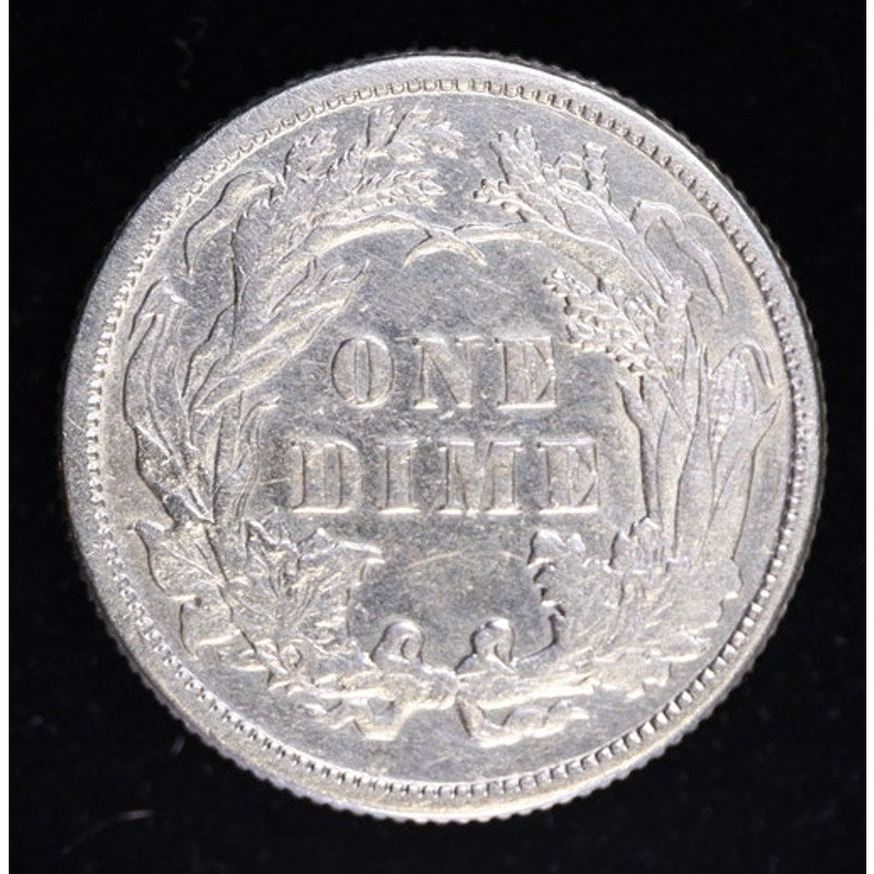 1887 Seated Liberty Dime 90 Percent Silver Coin Reverse