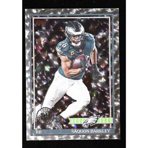 2026 Topps Flagship Saquon Barkley 1991 Crackle Foil 91TF-19 — front