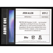 2026 Topps Flagship Josh Allen Big Ticket Players BTP-2 Football Card back