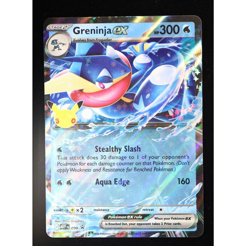 Pokemon Greninja ex MEP 099 30th Celebration Black Star Promo Holo NM
