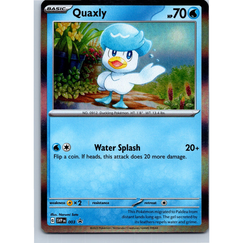 Pokemon Quaxly SVP 003 Black Star Promo Holo English NM