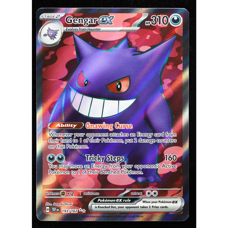 Pokemon Gengar ex 193/162 Temporal Forces Ultra Rare Full Art Holo NM