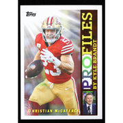 2026 Topps Flagship Christian McCaffrey Profiles TP-5 Football front