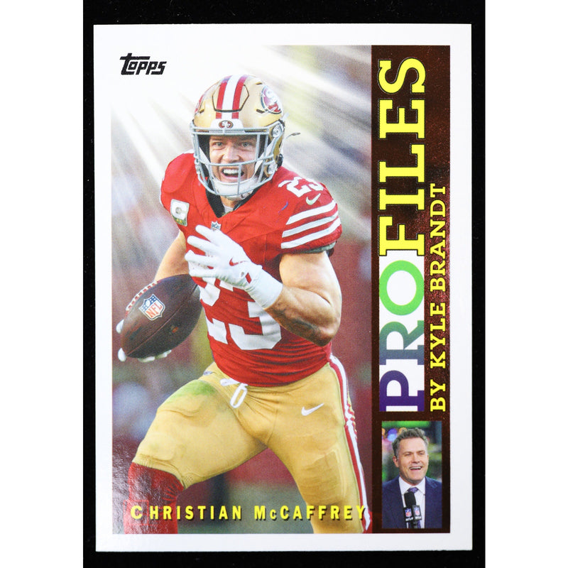 2026 Topps Flagship Christian McCaffrey Profiles TP-5 Football front