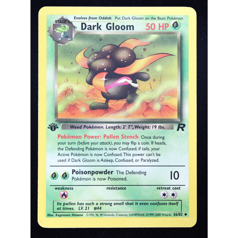Pokemon Dark Gloom 36/82 Team Rocket 1st Edition English LP