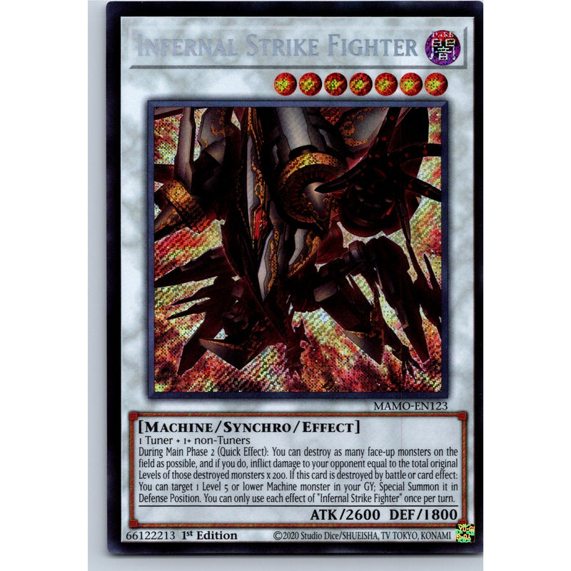 Yu-Gi-Oh! Infernal Strike Fighter MAMO-EN123 Secret Rare 1st Ed NM