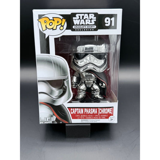 Funko Pop Captain Phasma Chrome 91 Smugglers Bounty front view