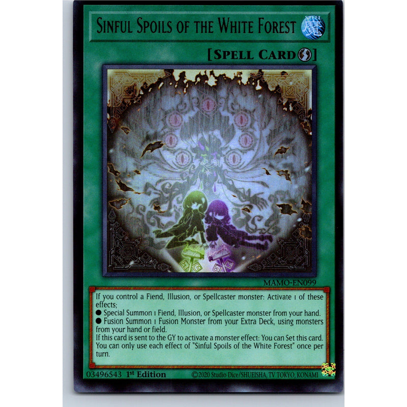 Yu-Gi-Oh! Sinful Spoils of the White Forest MAMO-EN099 Ultra Rare 1st Ed NM
