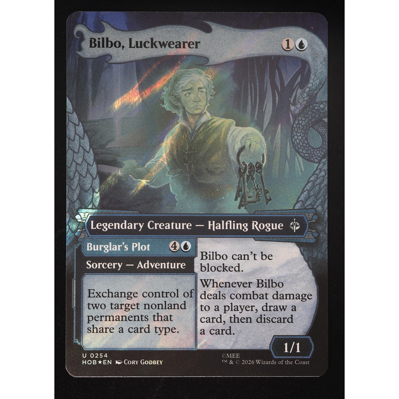 MTG Bilbo Luckwearer 254 Showcase Surge Foil The Hobbit HOB – Near Mint