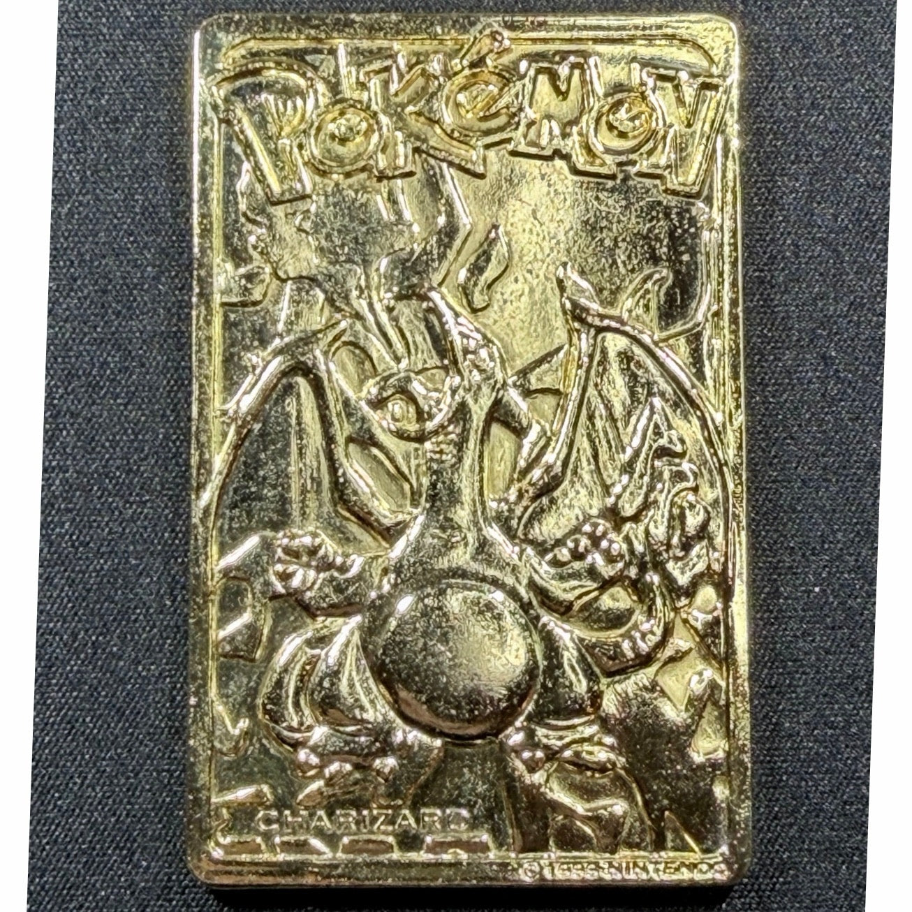 1999 Burger King Charizard 23K gold plated Pokemon card back