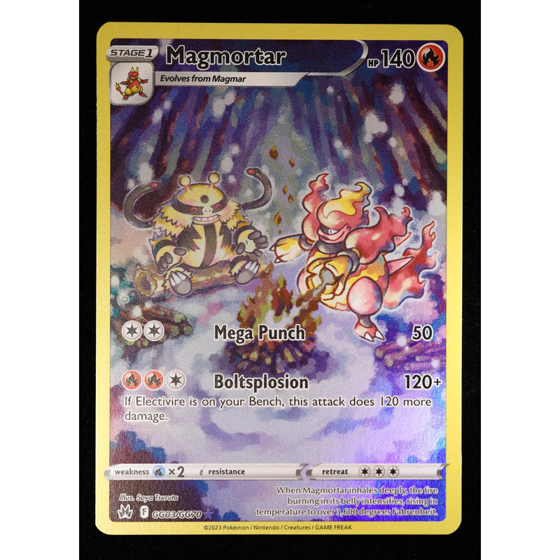 Magmortar GG03/GG70 Crown Zenith Galarian Gallery Full Art Pokemon Card Near Mint