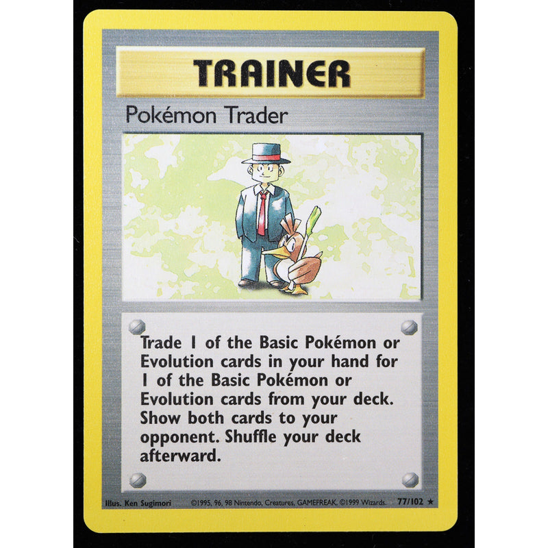 Pokemon Trader 77/102 Base Set Unlimited 1999 WOTC Vintage MP