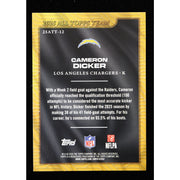 2026 Topps Flagship Cameron Dicker 2025 All Topps Team 25ATT-12 back