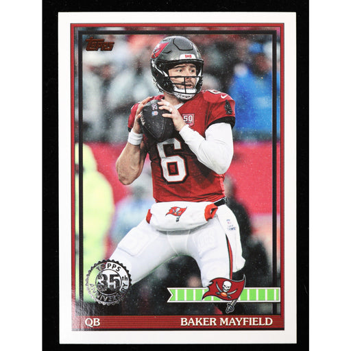 2026 Topps Flagship Baker Mayfield 1991 Topps 91TF-32 Football front