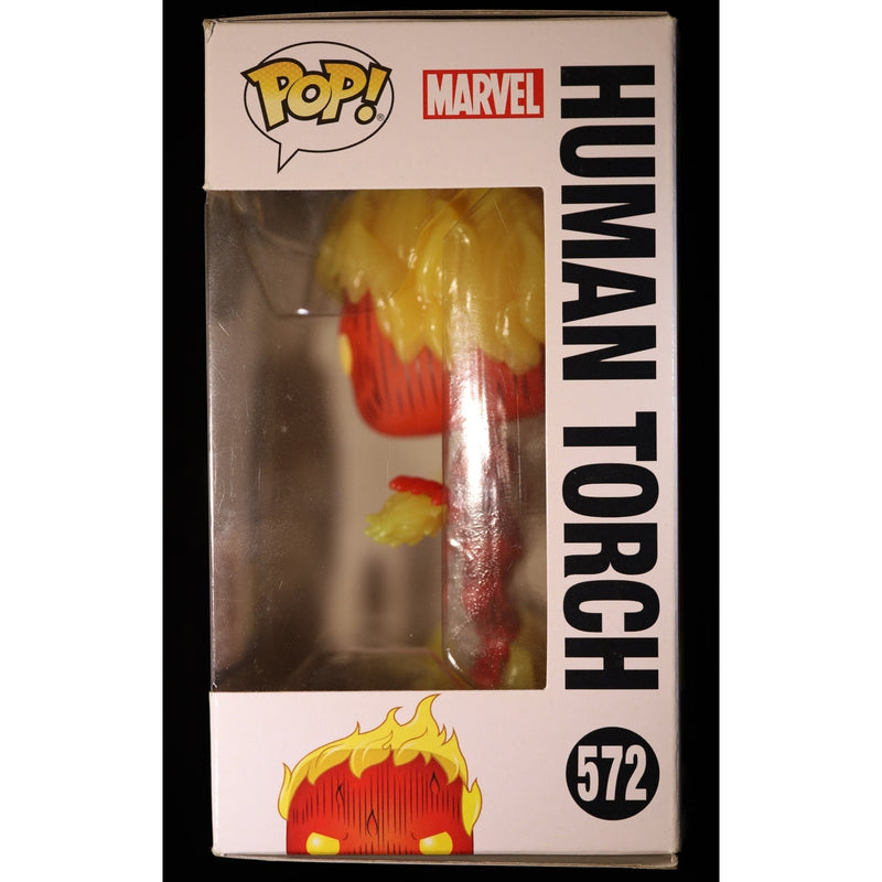Funko Pop Human Torch #572 Glow In The Dark Marvel Collector Corps Exclusive